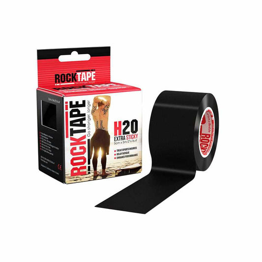 Rocktape H2o Plain Black 5cm x 5mtr Roll-RockTape New Zealand-RockTape New Zealand