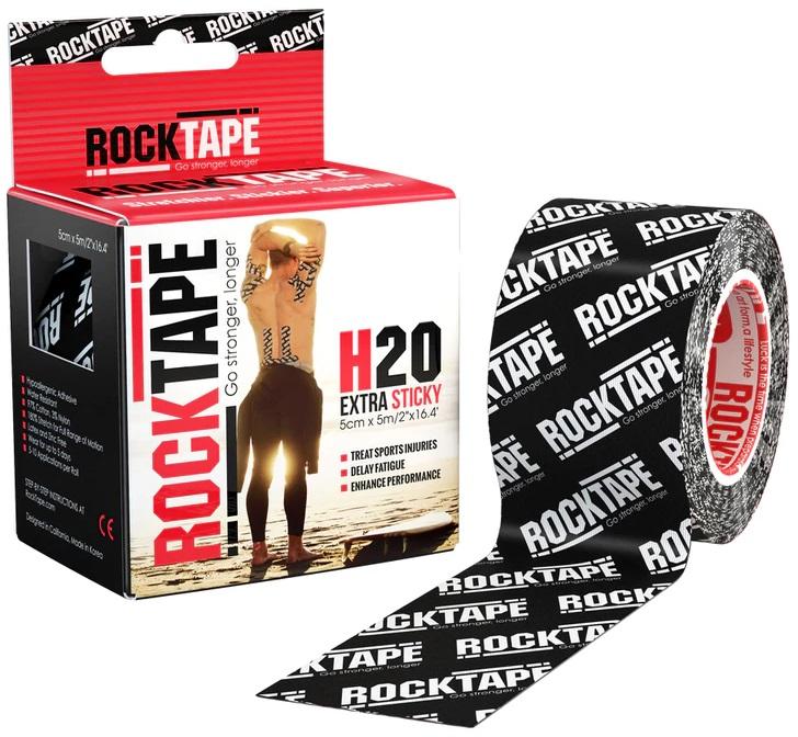 Rocktape H2o Black Logo 5cm x 5mtr Roll