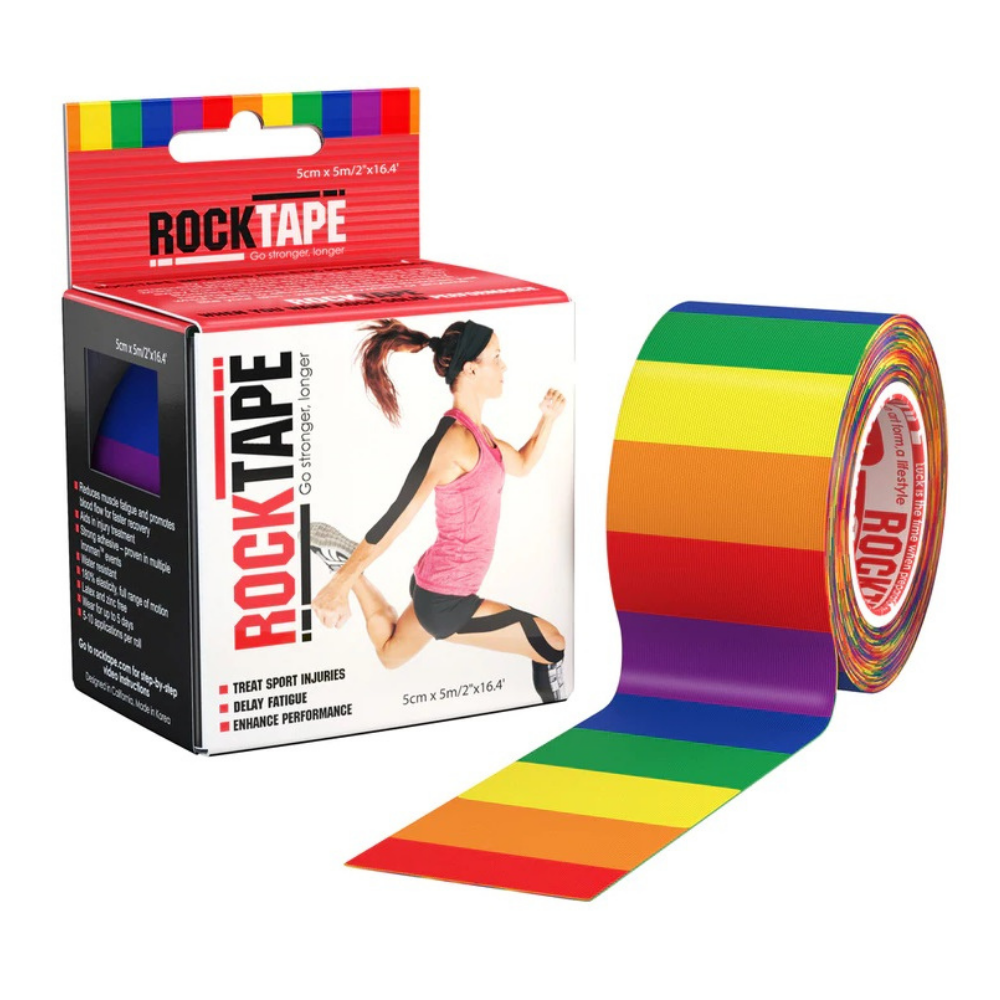 Rocktape Rainbow Pattern 5cm x 5mtr Roll-RockTape New Zealand-RockTape New Zealand